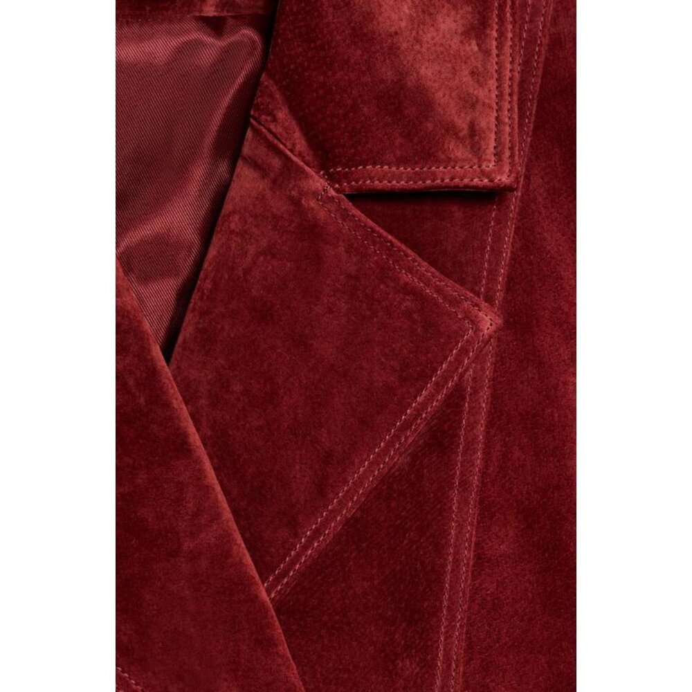 ZARA 100% SUEDE LEATHER JACKET WITH TABS - Picture 5 of 5